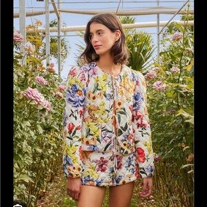 Farm Rio Greek Garden Quilted Jacket